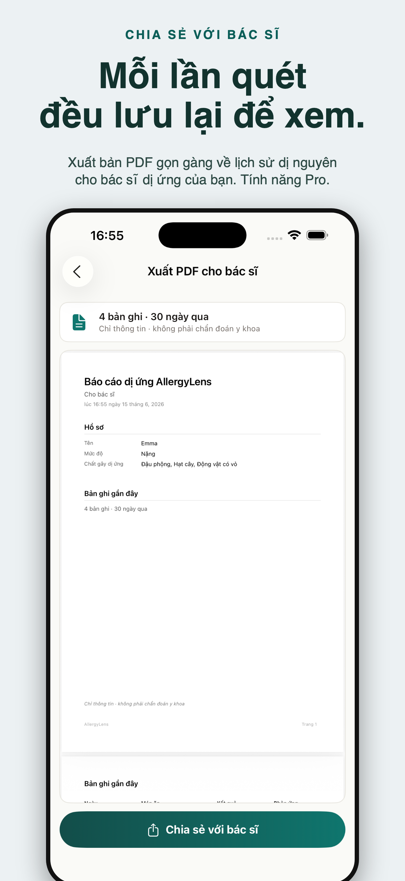 AllergyLens: Quét dị nguyên — 5