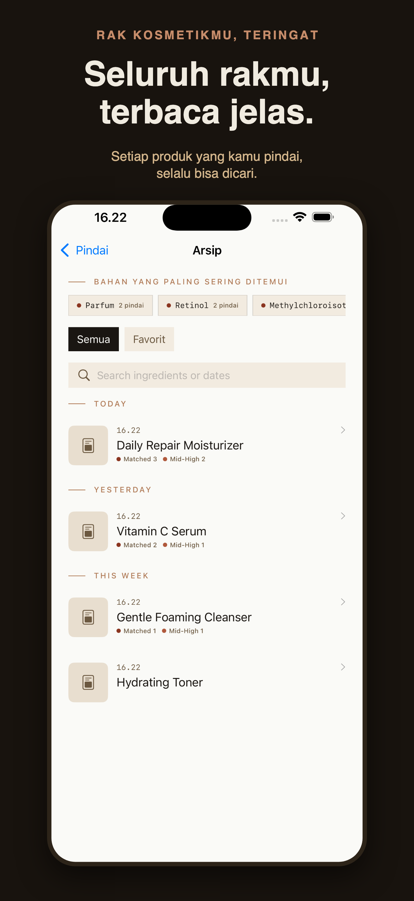CosmeticLens: Pindai Bahan — 2