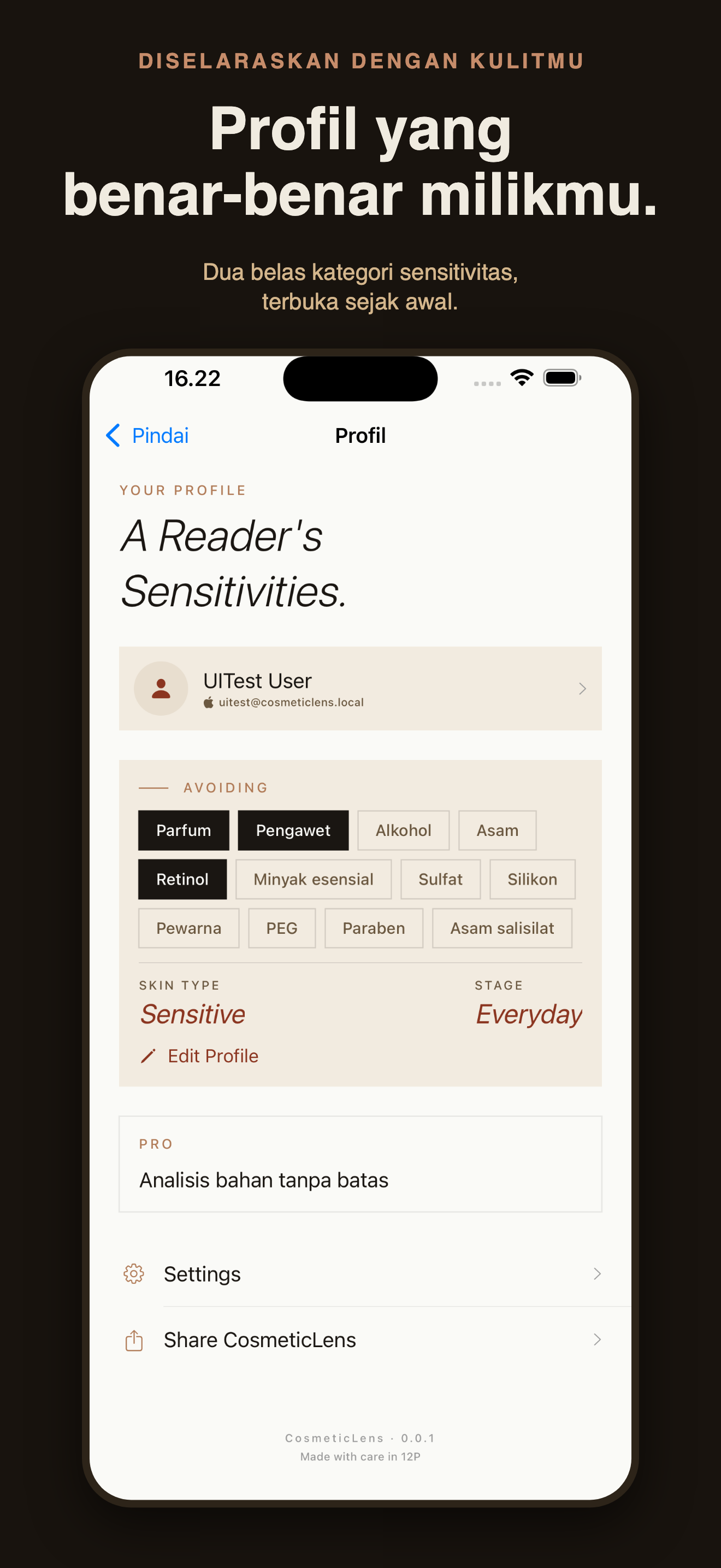 CosmeticLens: Pindai Bahan — 3