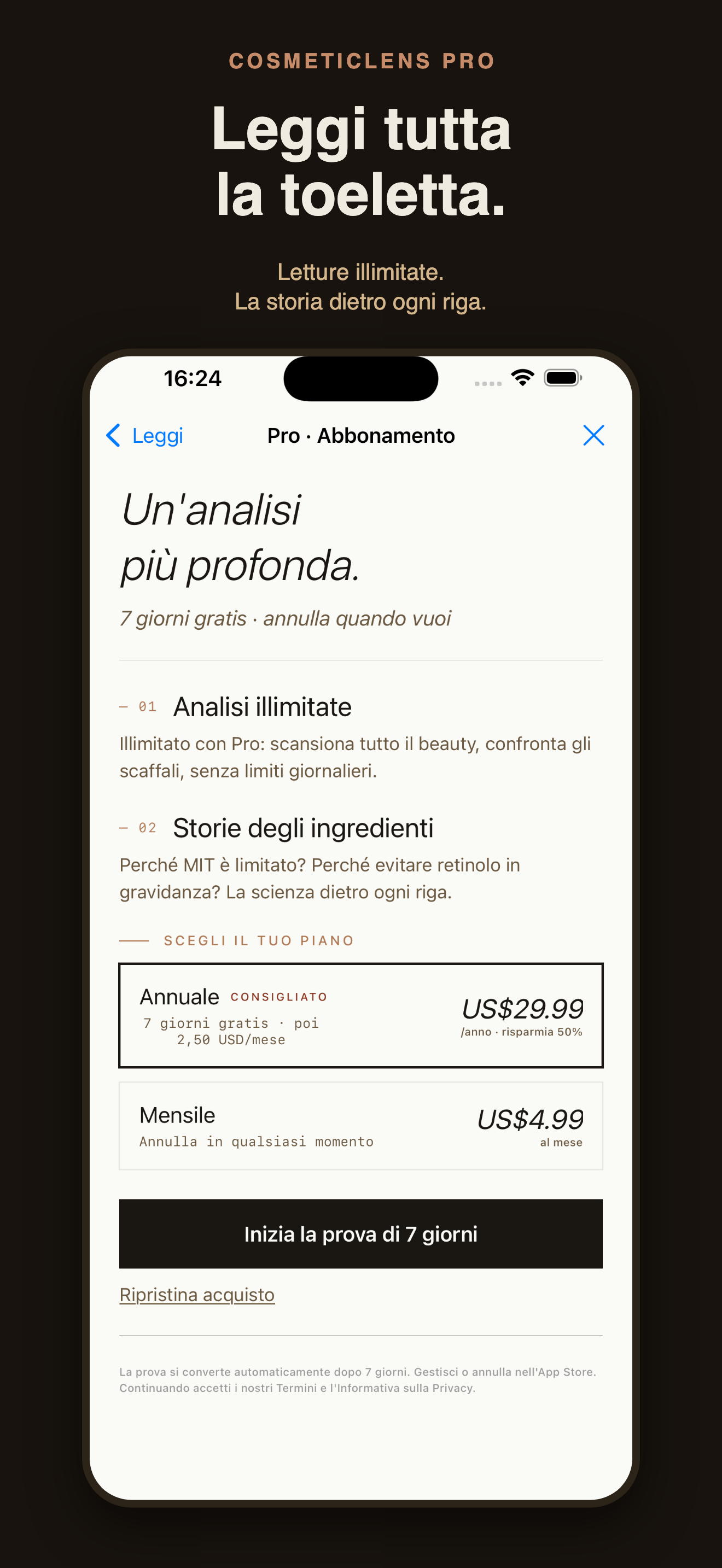 CosmeticLens: ingredienti — 4