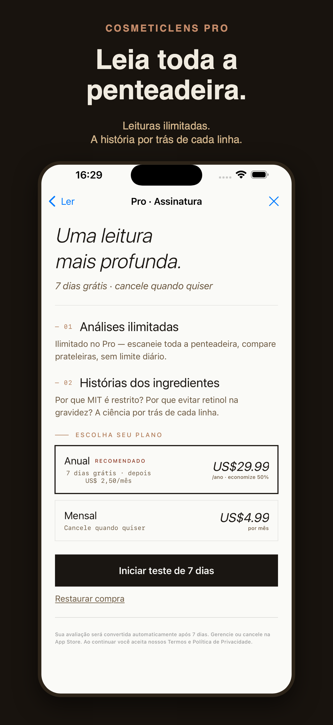 CosmeticLens: scanner INCI — 4