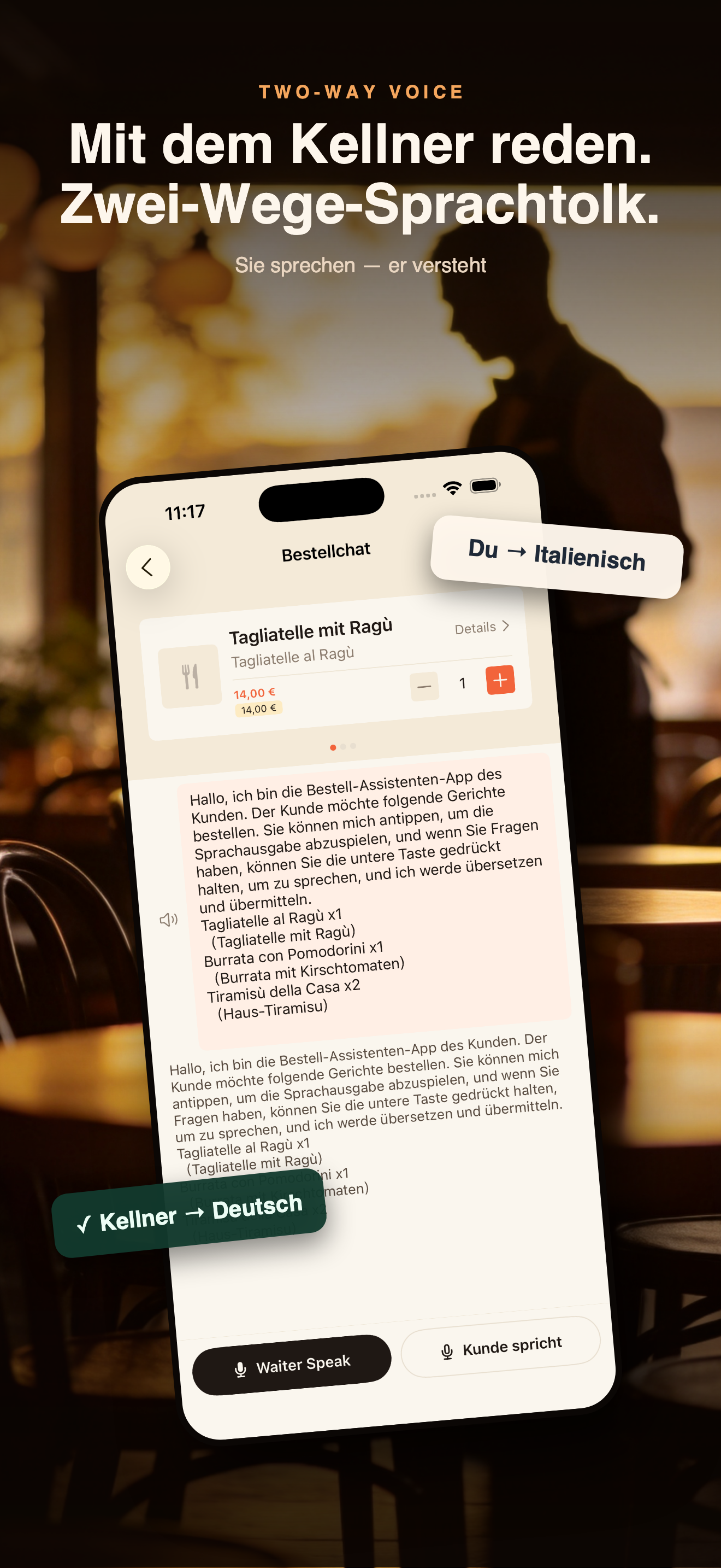 MenuLens-Menükarte übersetzen — 5