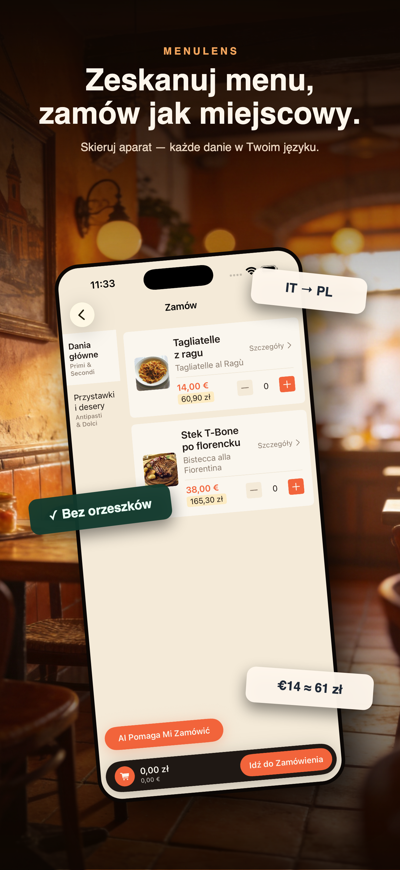 MenuLens-Tłumacz menu i dania — 1