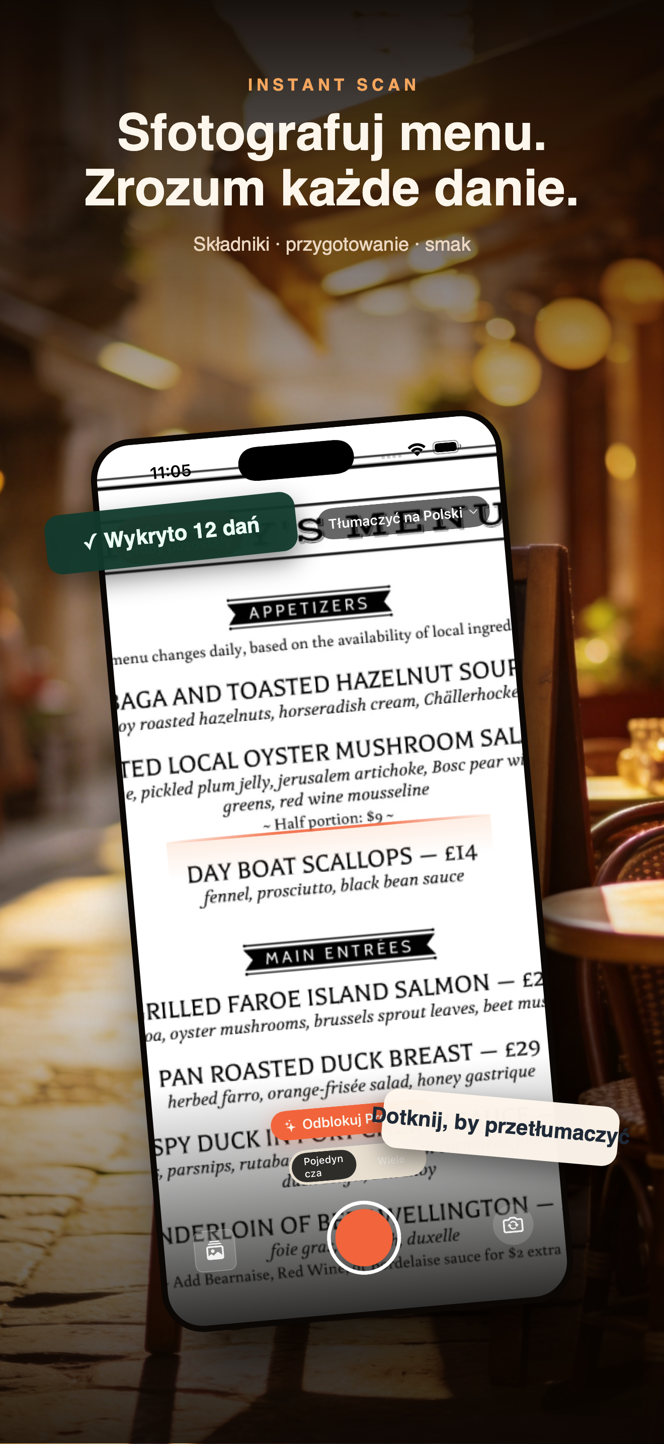 MenuLens-Tłumacz menu i dania — 2