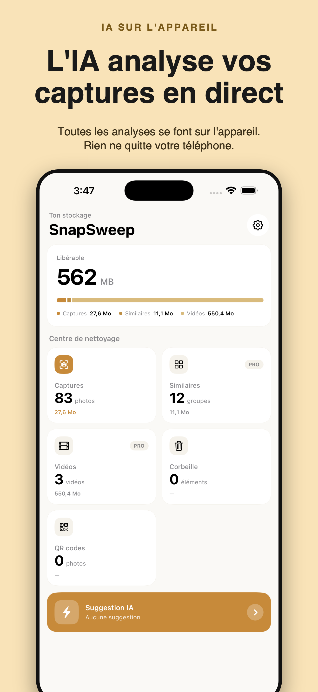 SnapSweep : tri photos — 1