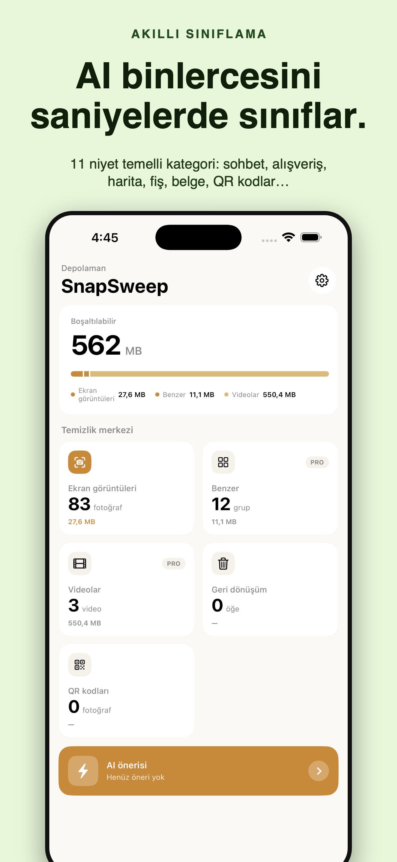 SnapSweep: foto temizliği — 2
