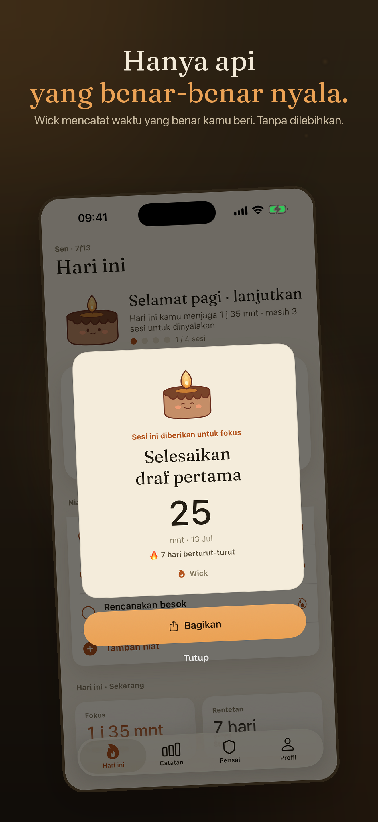 Wick: fokus cahaya lilin — 5