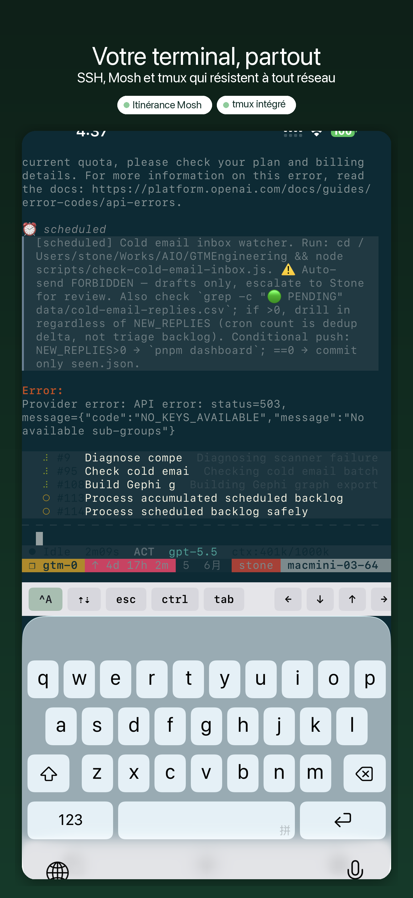 YoloShell: SSH Mosh tmux VNC — 1