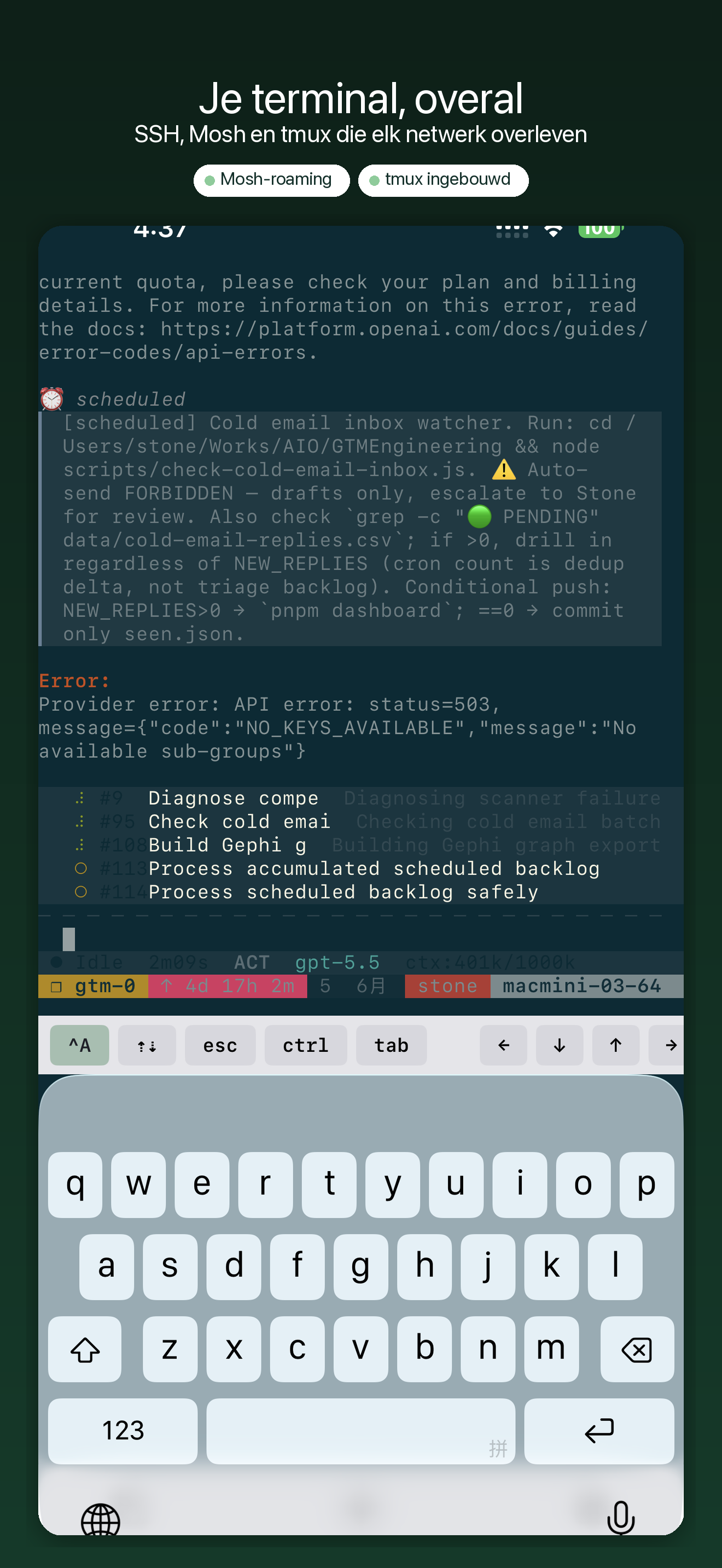 YoloShell: SSH Mosh tmux VNC — 1