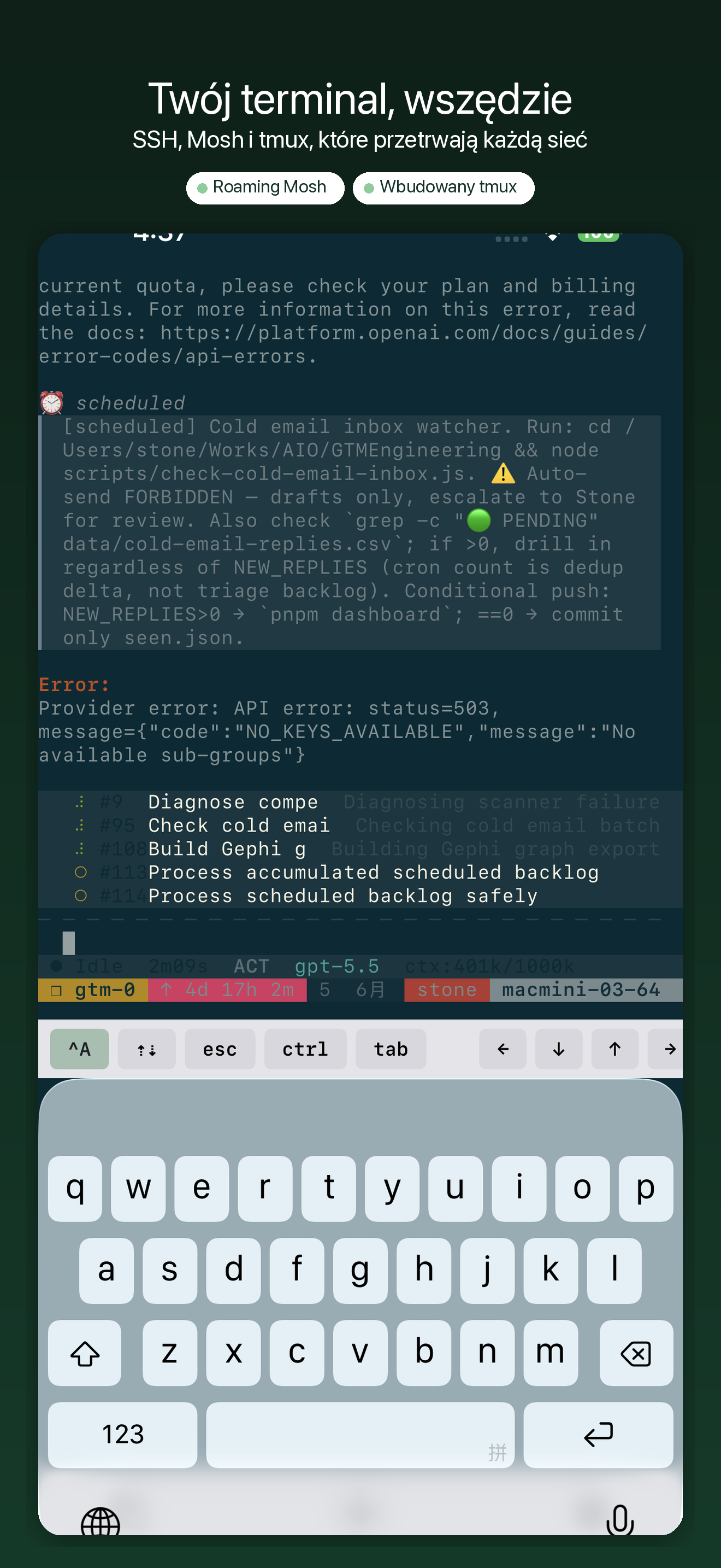 YoloShell: SSH Mosh tmux VNC — 1