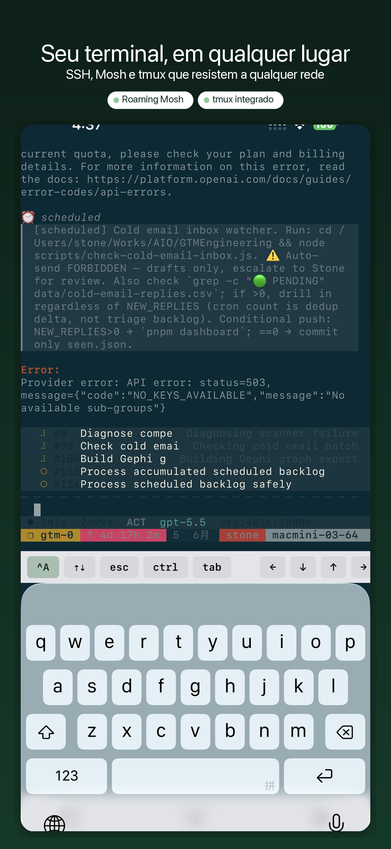 YoloShell: SSH Mosh tmux VNC — 1